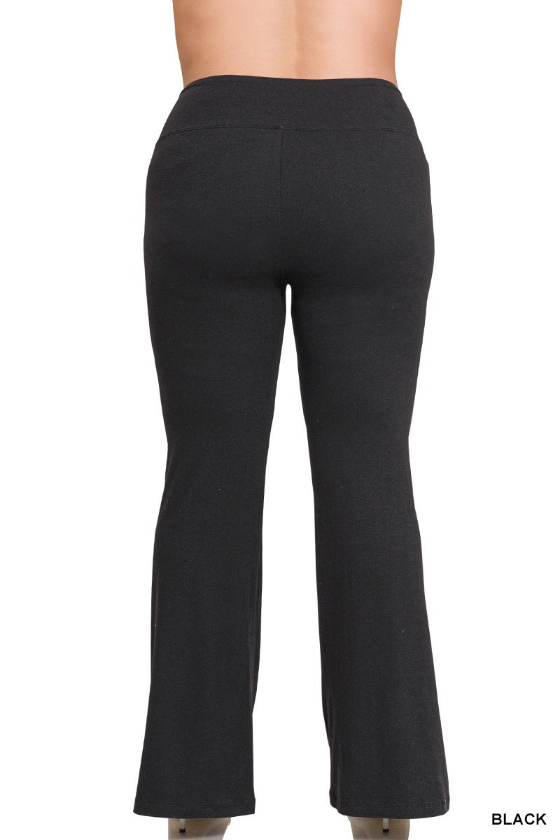 Plus Buttery Soft Flare Leg High Waist Pants