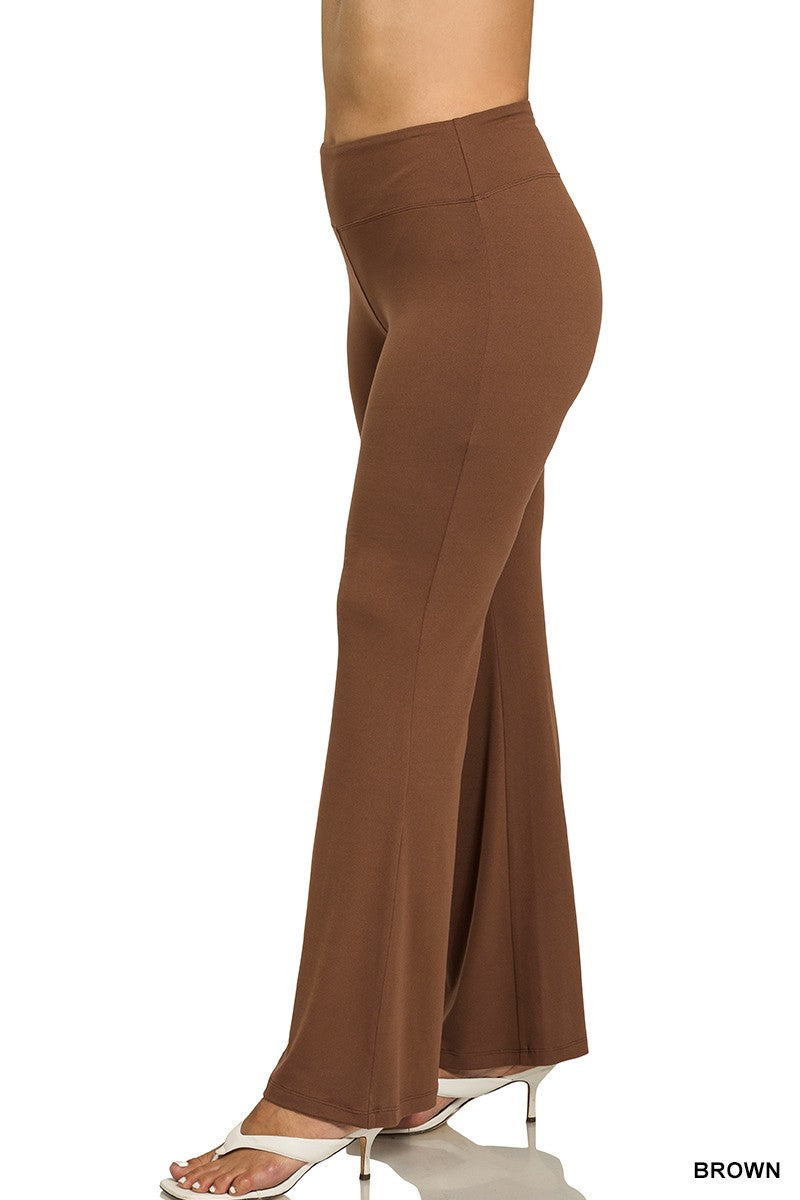 Plus Buttery Soft Flare Leg High Waist Pants
