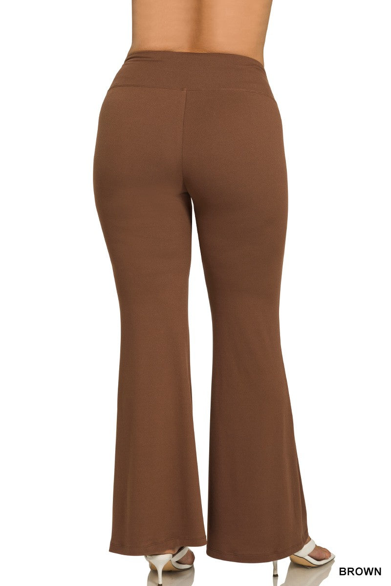 Plus Buttery Soft Flare Leg High Waist Pants