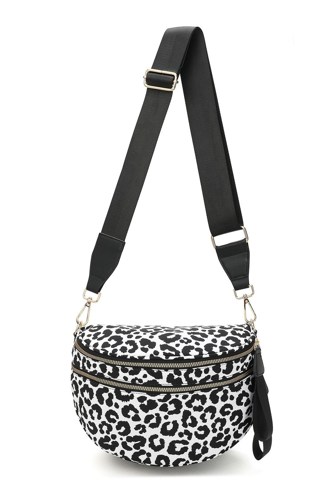 Oversize Leopard Double Zip Bag