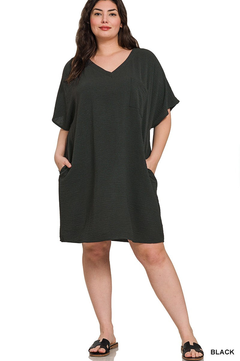 Plus Woven Airflow Dress