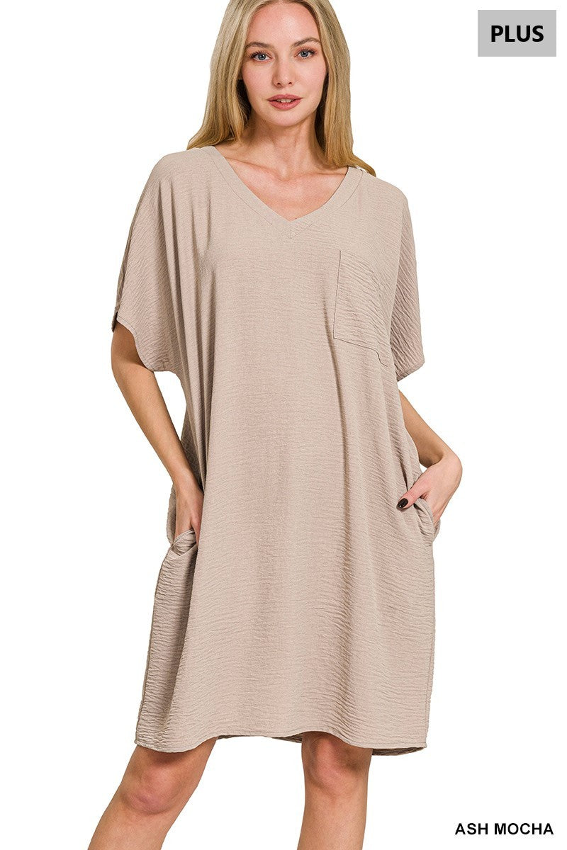 Plus Woven Airflow Dress