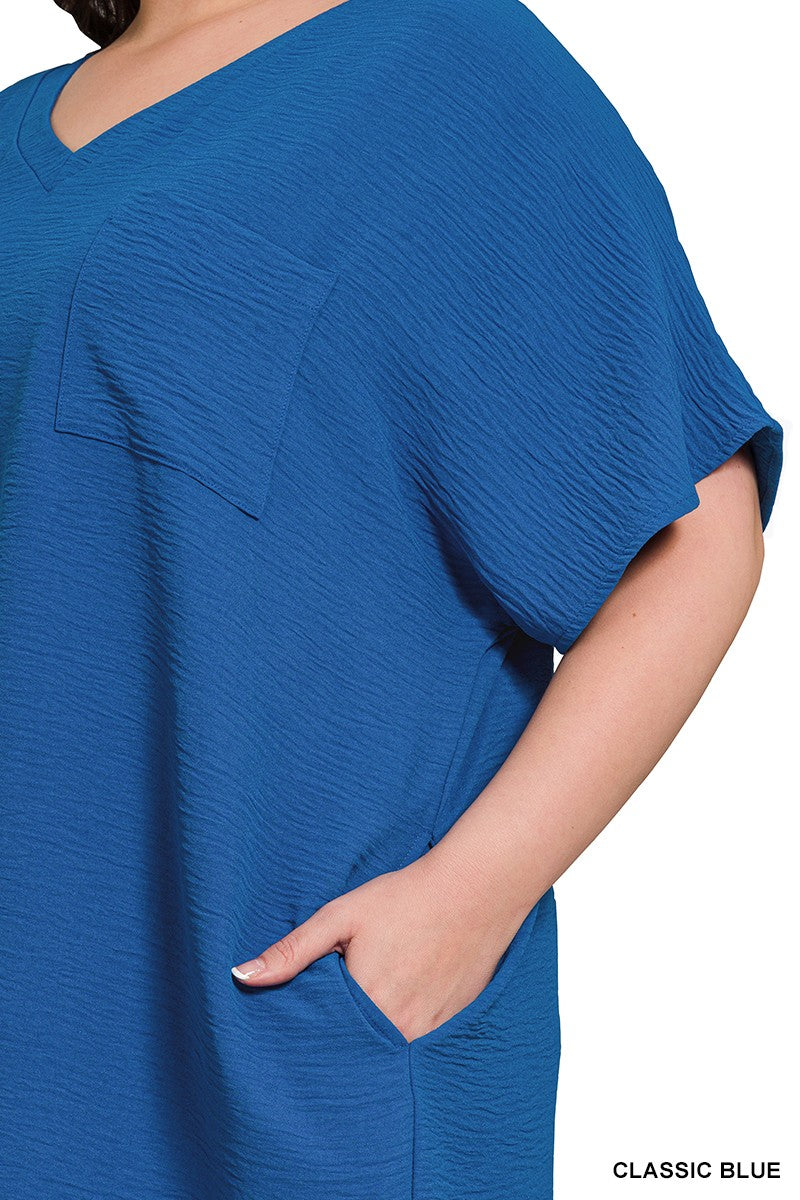 Plus Woven Airflow Dress