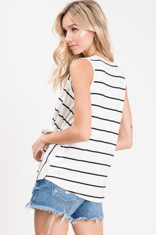 Striped Sleeveless Top