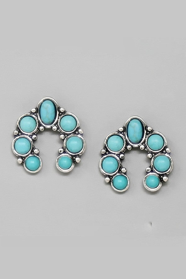Western Vintage Flower Stud Earrings
