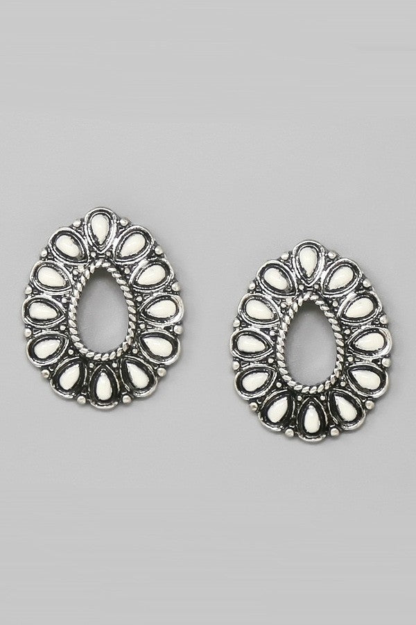 Western Teardrop Vintage Stud Earrings