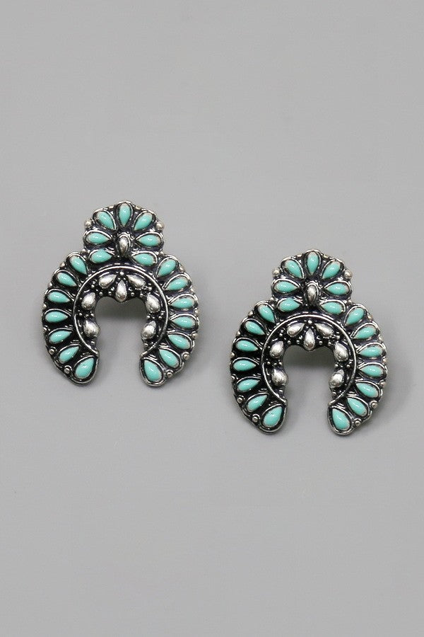 Western Floral Stud Earrings
