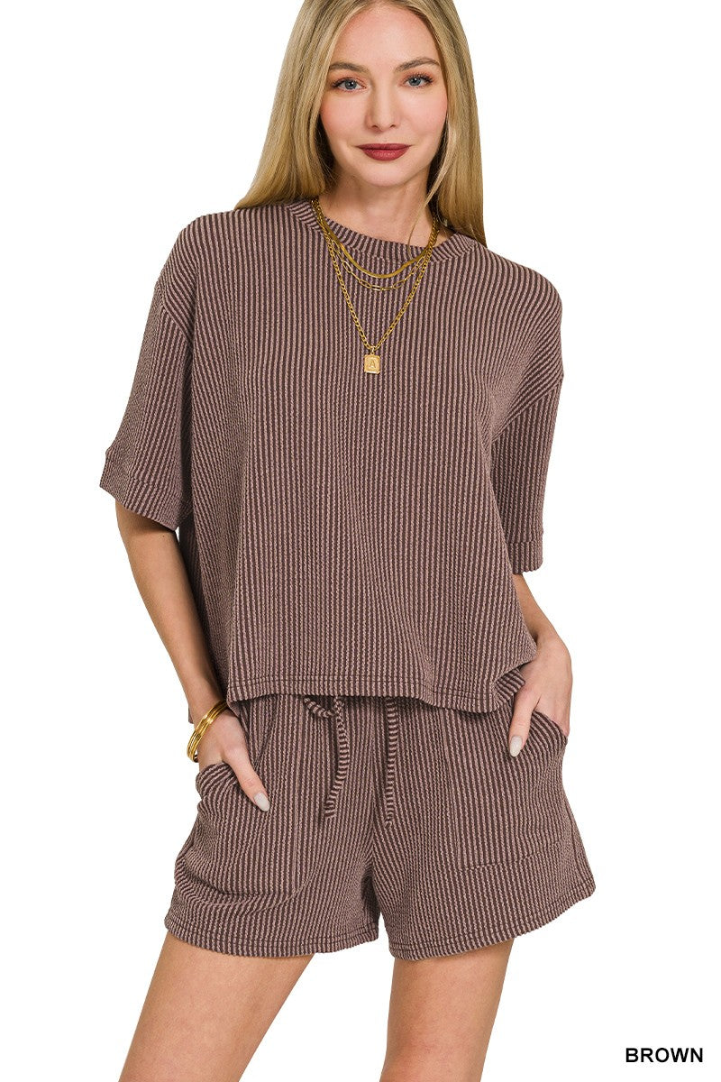 Zenana Ribbed Set