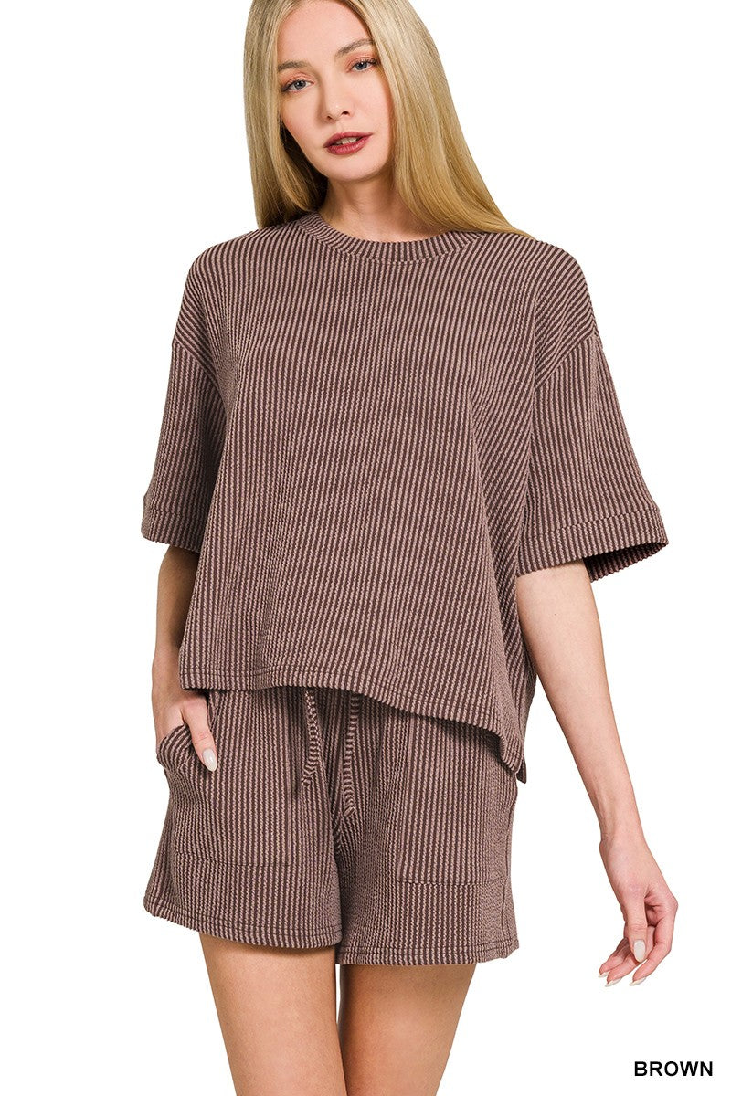 Zenana Ribbed Set