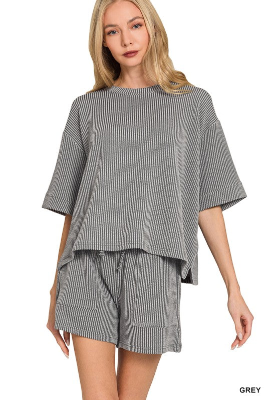 Zenana Ribbed Set