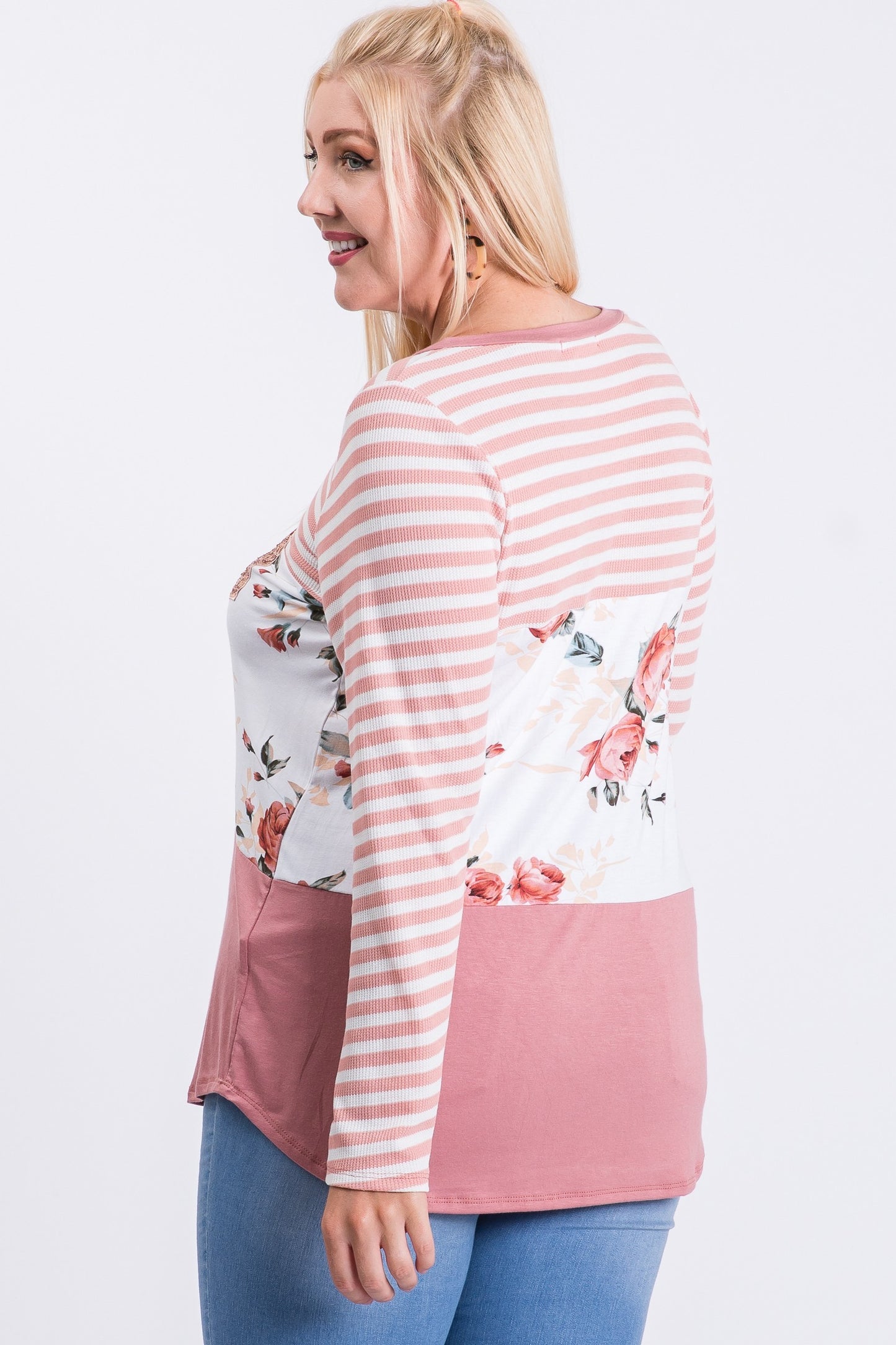Mix Top With Sequin Pocket