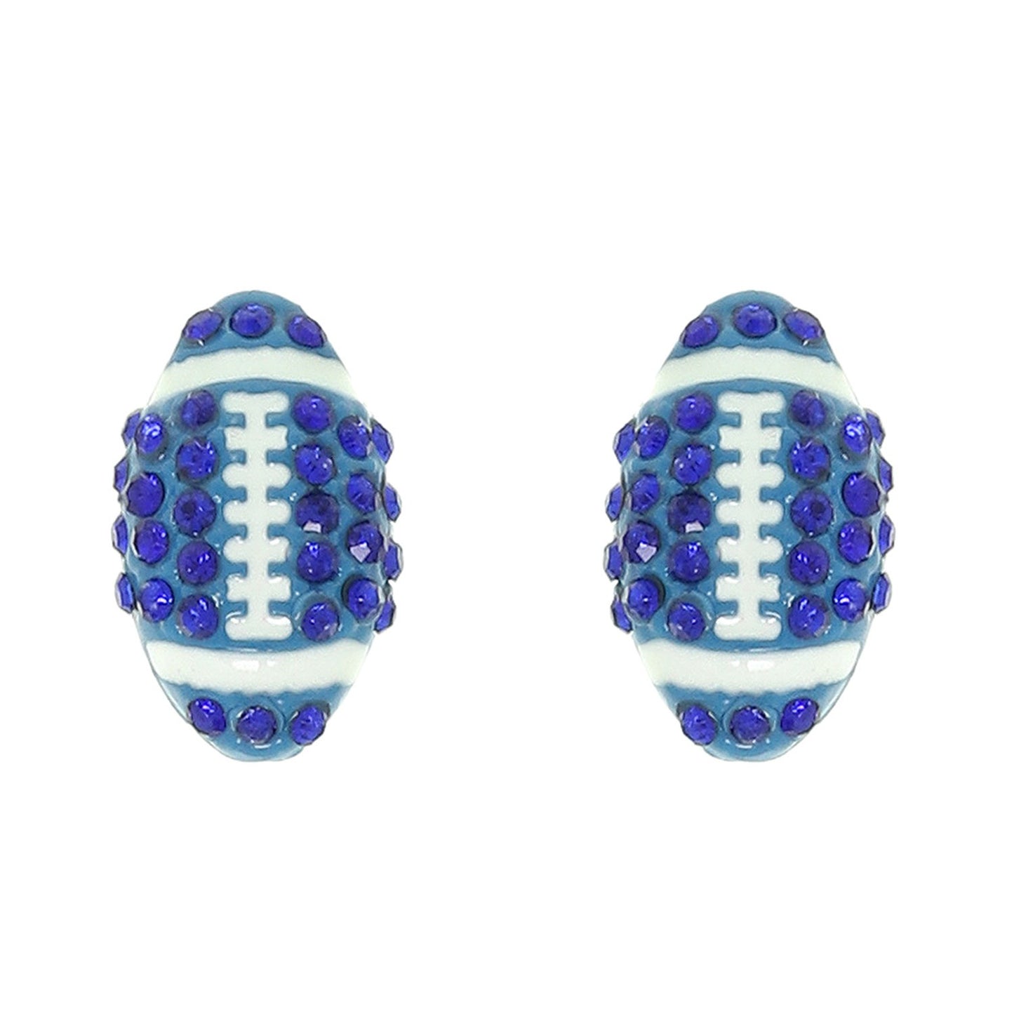Rhinestone Football Stud Earrings