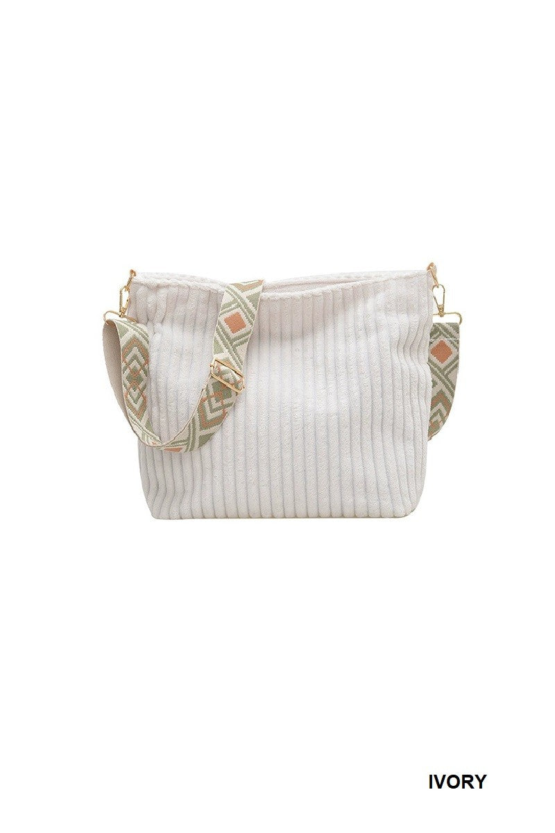 Corduroy Tote Bag Guitar Shoulder Strap