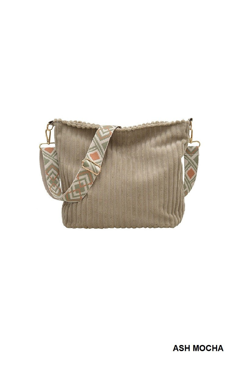 Corduroy Tote Bag Guitar Shoulder Strap