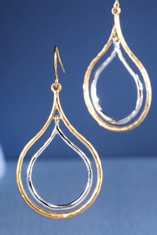 Double Layered Teardrop Earrings