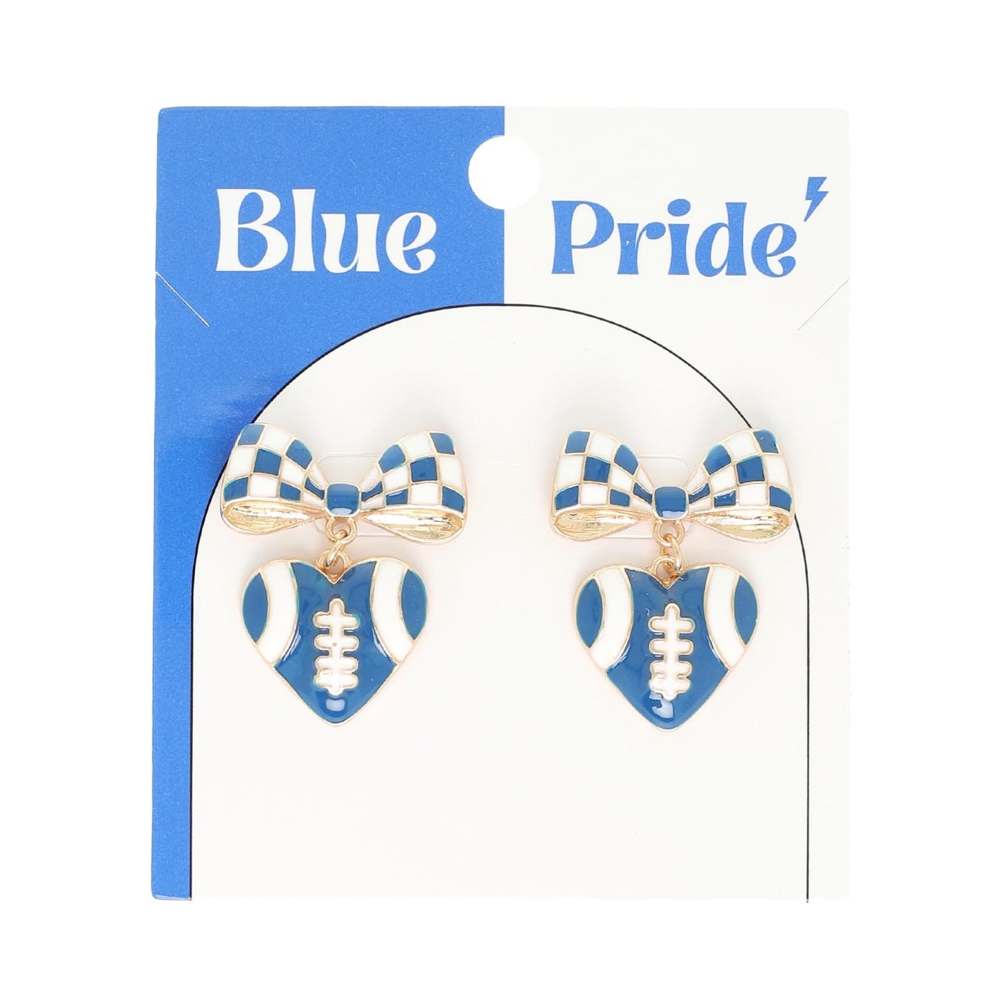 Gameday Heart Football Earrings