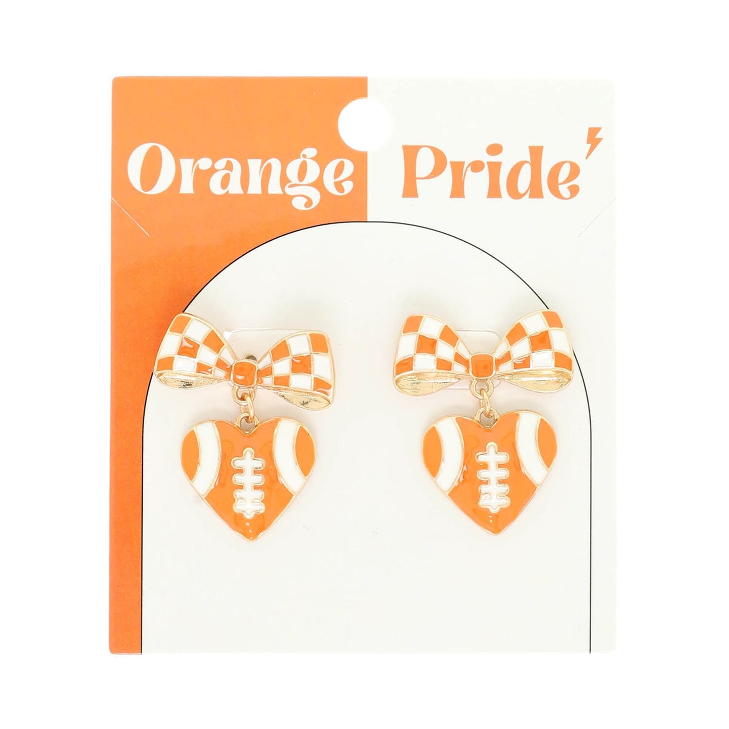 Gameday Heart Football Earrings