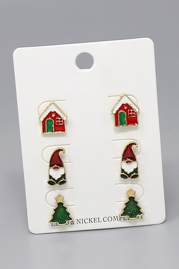 Christmas Stud Earring Set