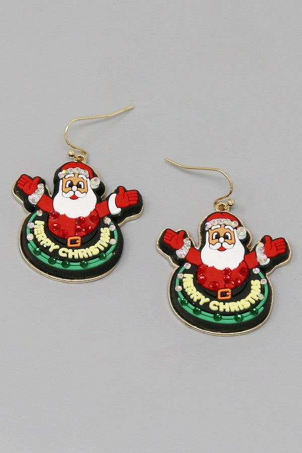 Christmas Santa Dangle Earrings