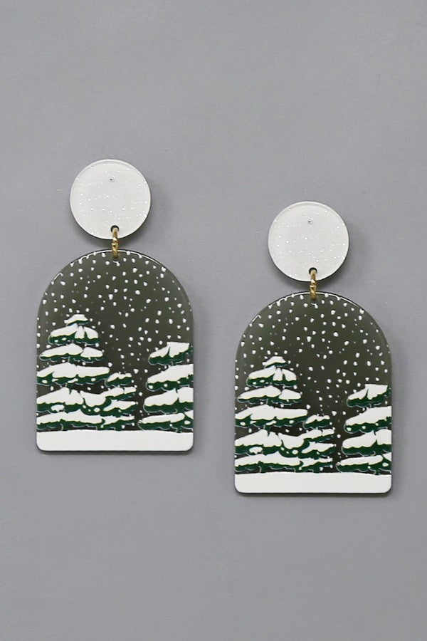 Christmas Tree Acrylic Earrings