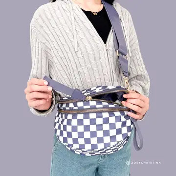 Checker Crossbody Sling Bag