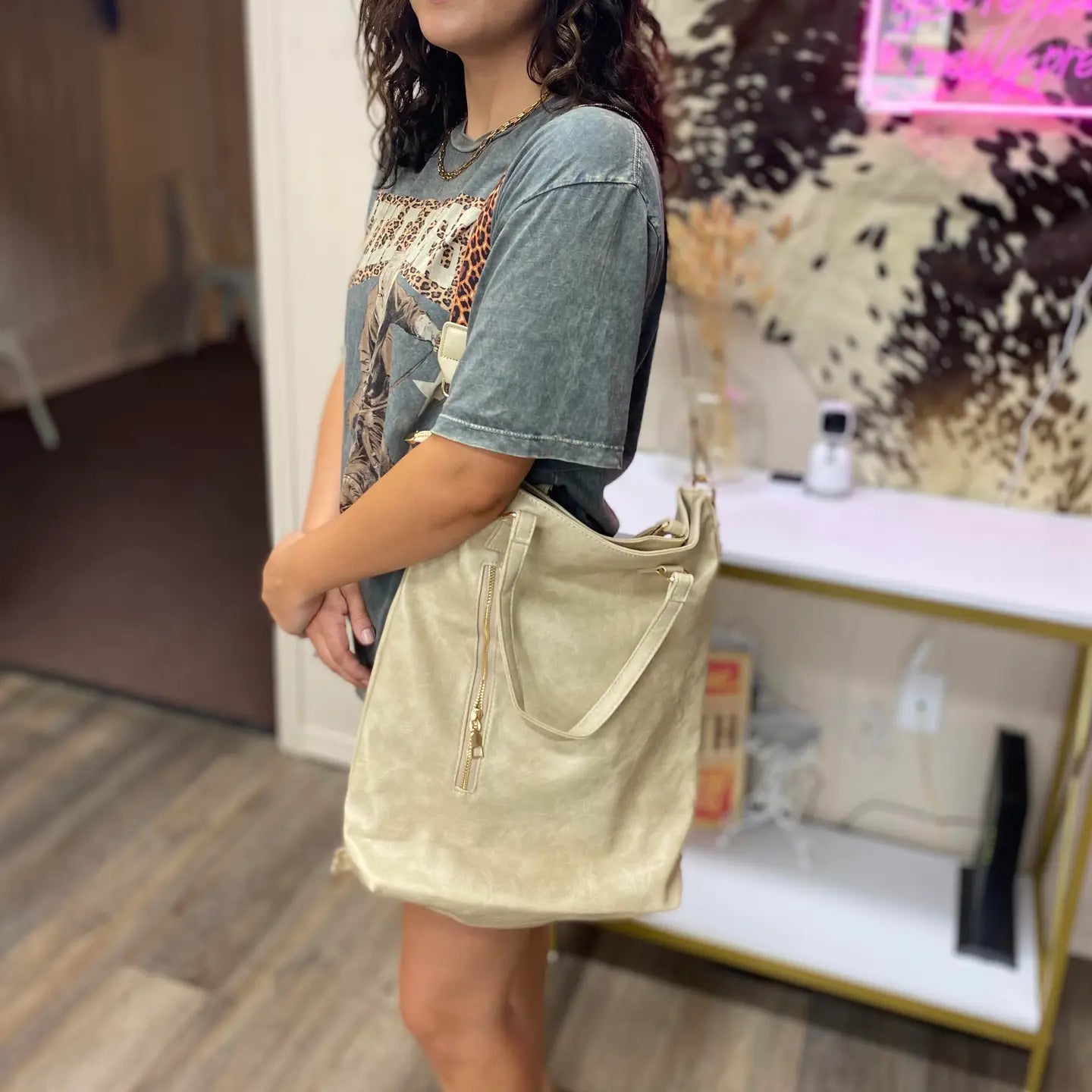 Leather Backpack Convertible Crossbody Bag
