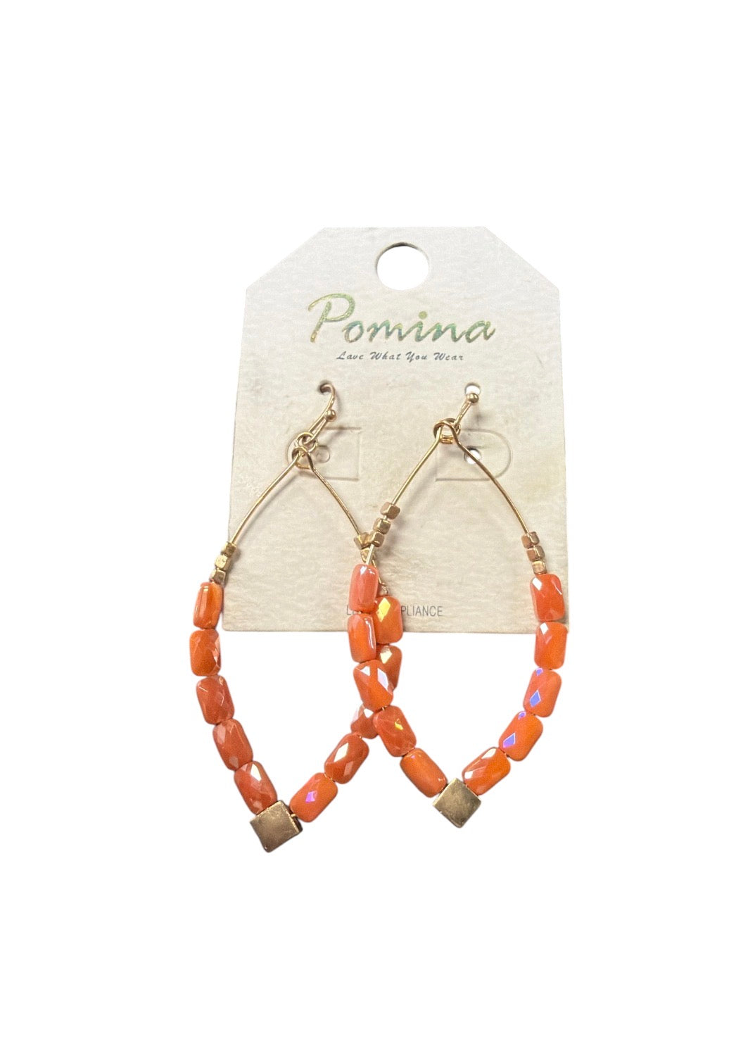 Beaded Multicolor Teardrop Earrings