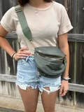 Oversize Bum Bag Crossbody - Solid
