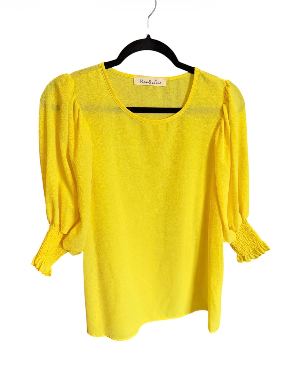 Vine&Love Smocked Sleeve Top