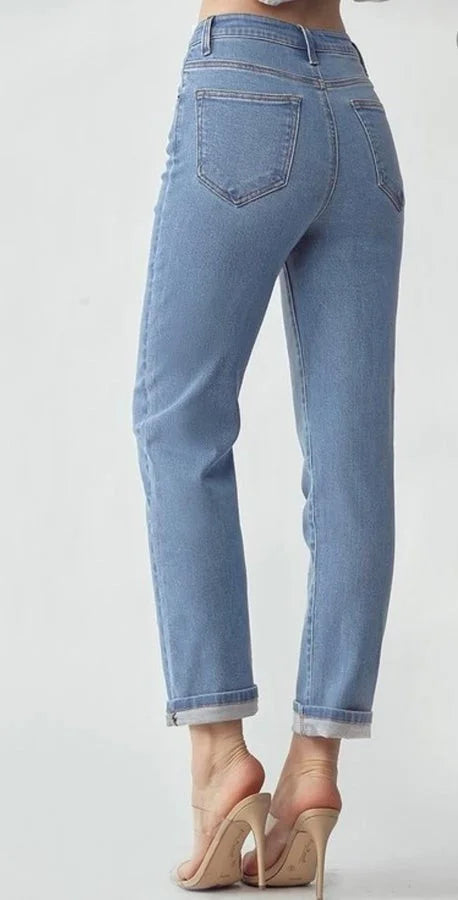 Risen Adley High Rise Mom Jeans - FB2408