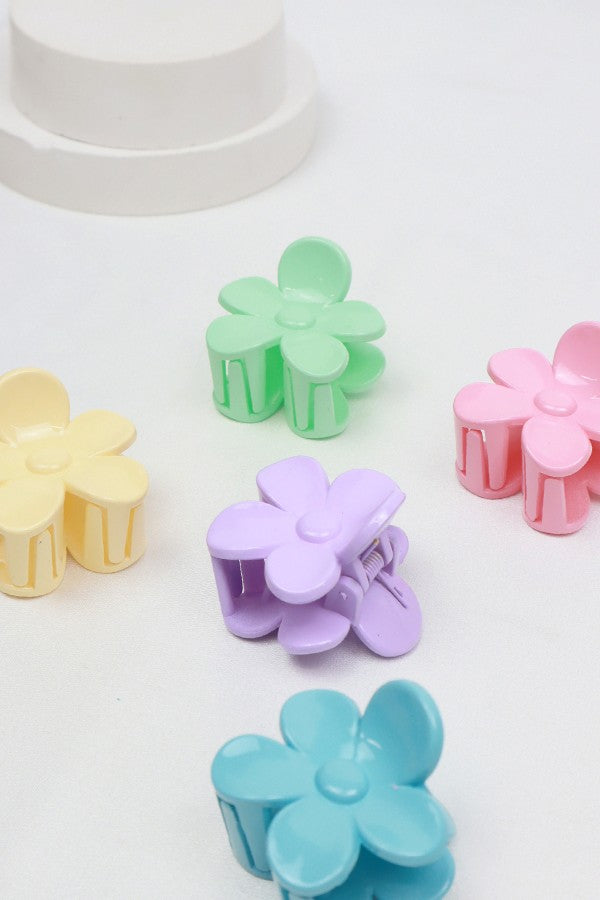 3-pcs Mini Flower Hair Clip Set