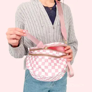 Checker Crossbody Sling Bag