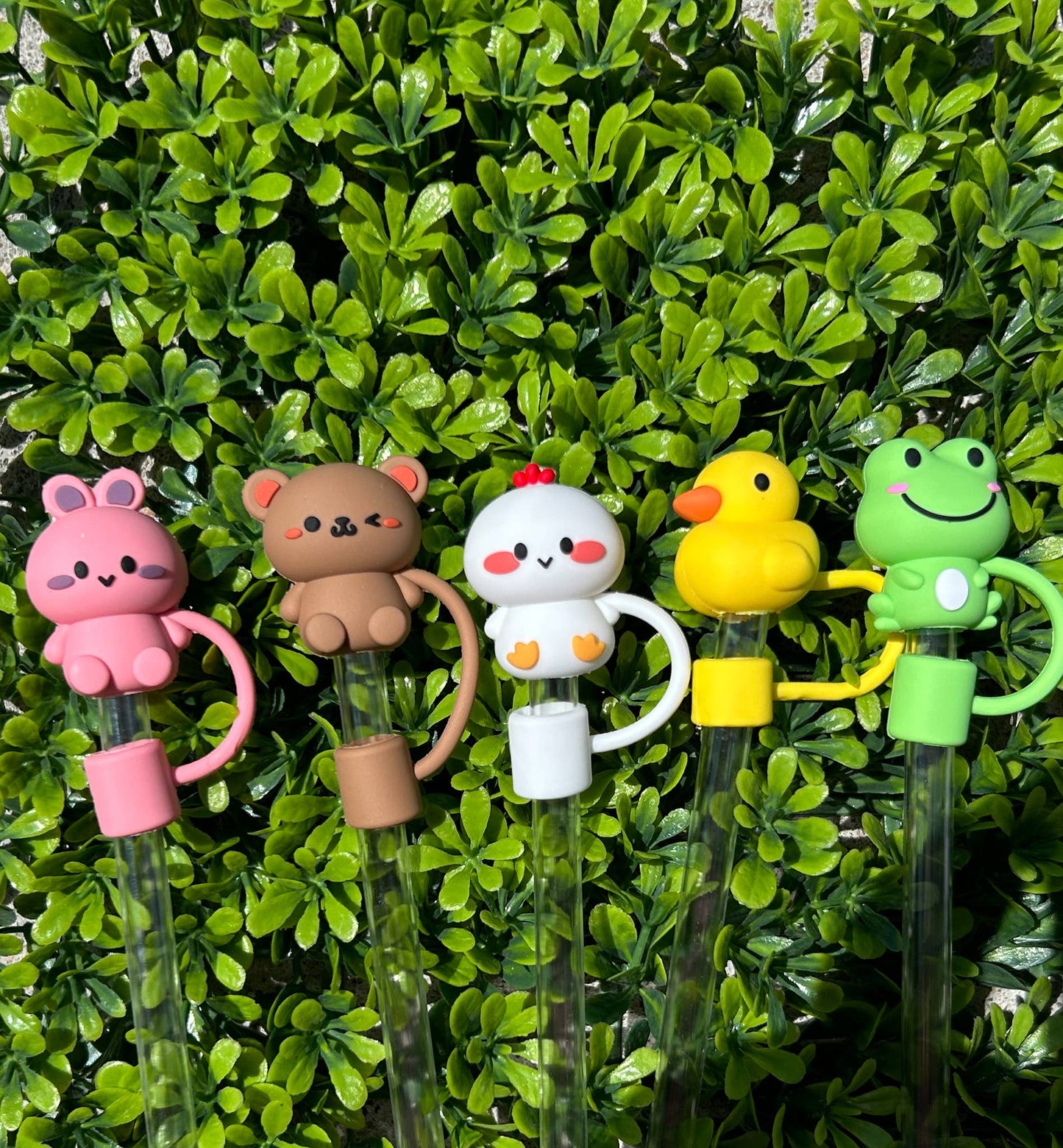 Cute Animal Straw Toppers