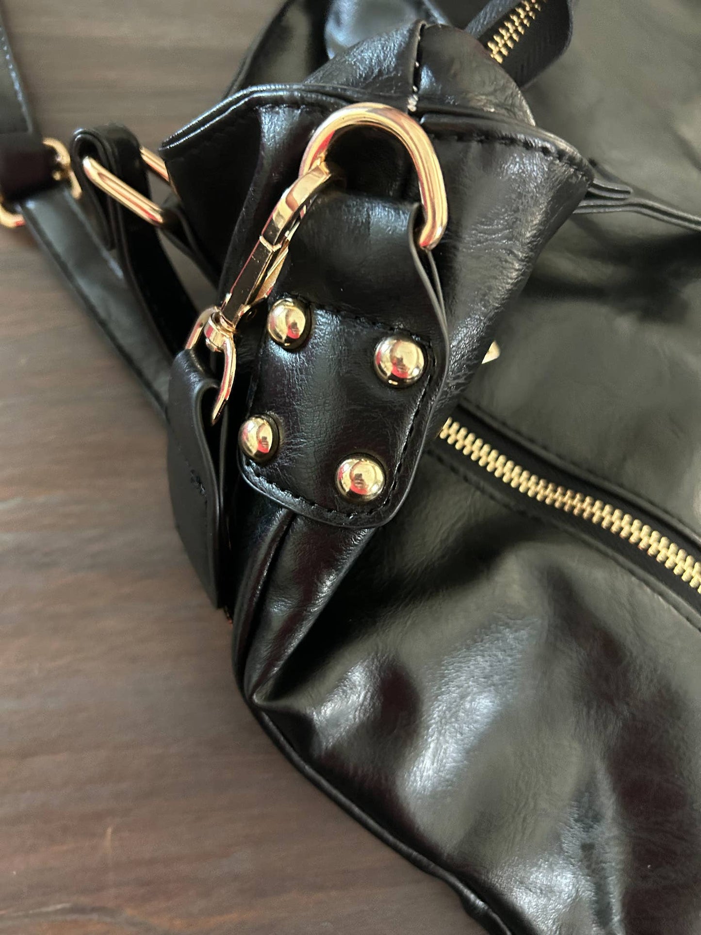 Vegan Leather Backpack Convertible Crossbody Bag