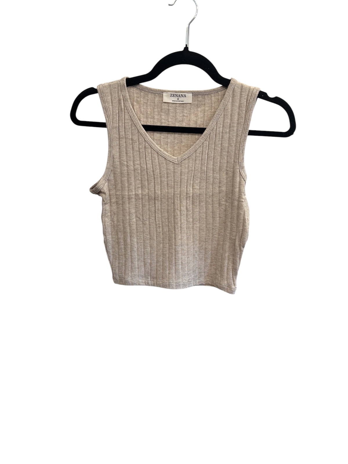 ZENANA RIBBED TAN TANK