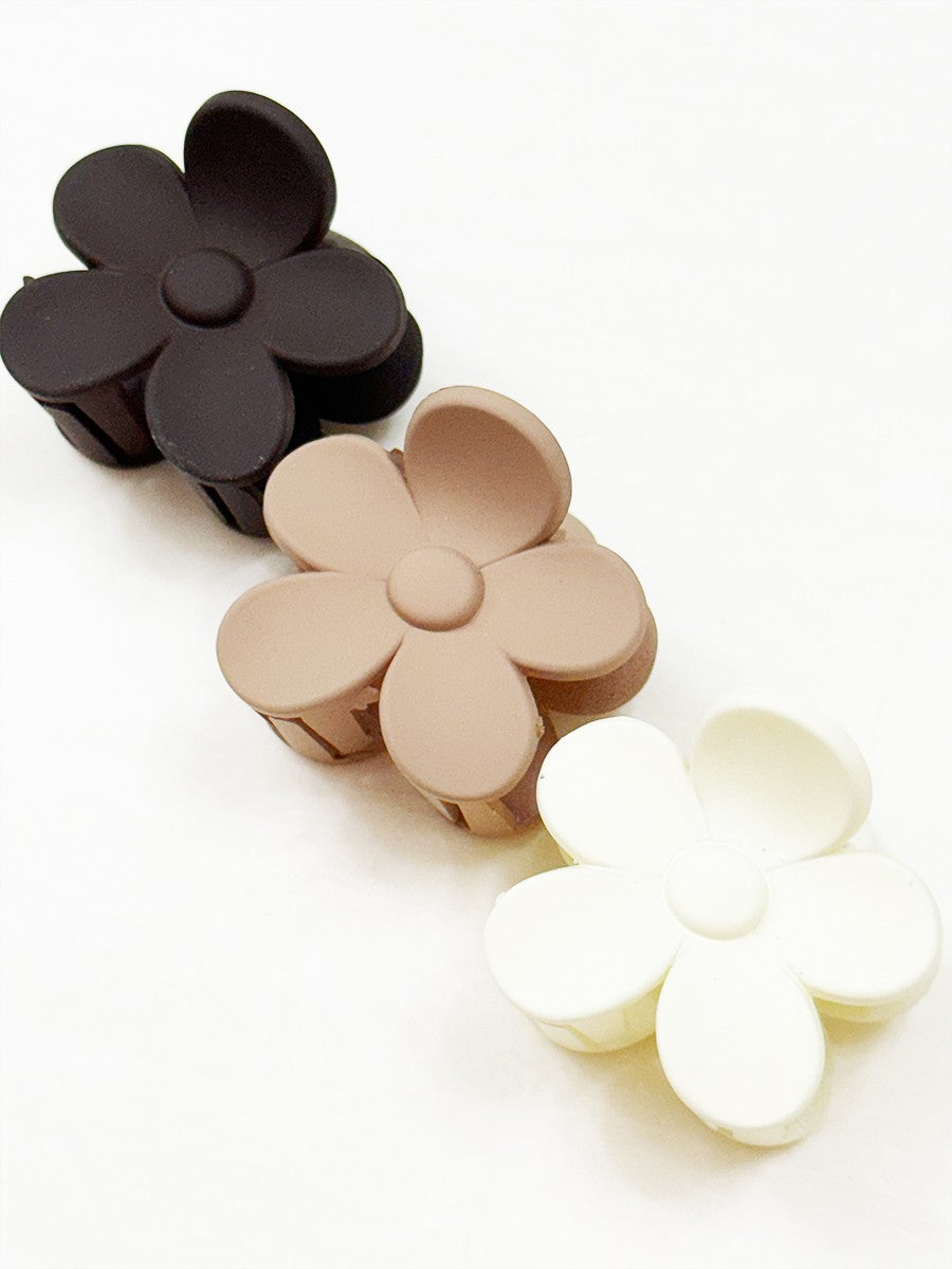 Mini 3pk Flower Hair Clips