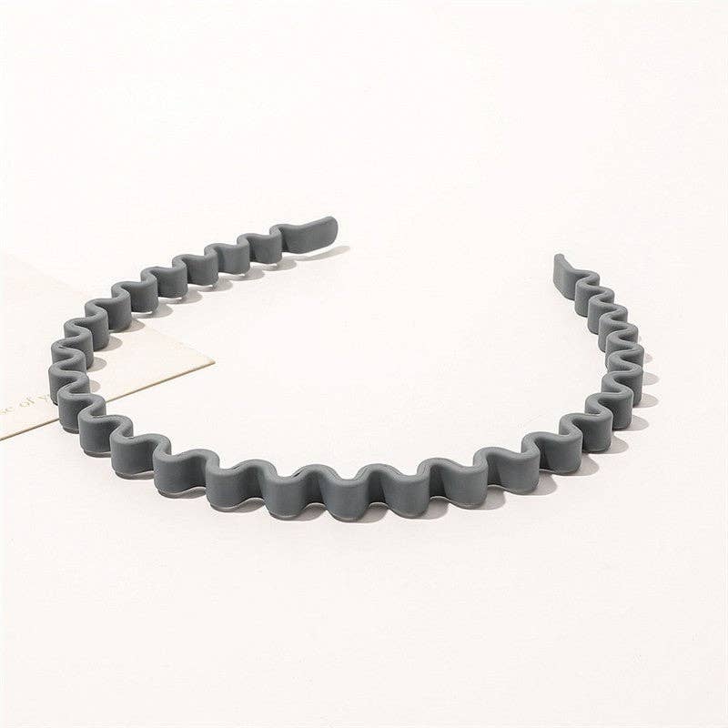 Solid Color Waves Plastic Thin Headband