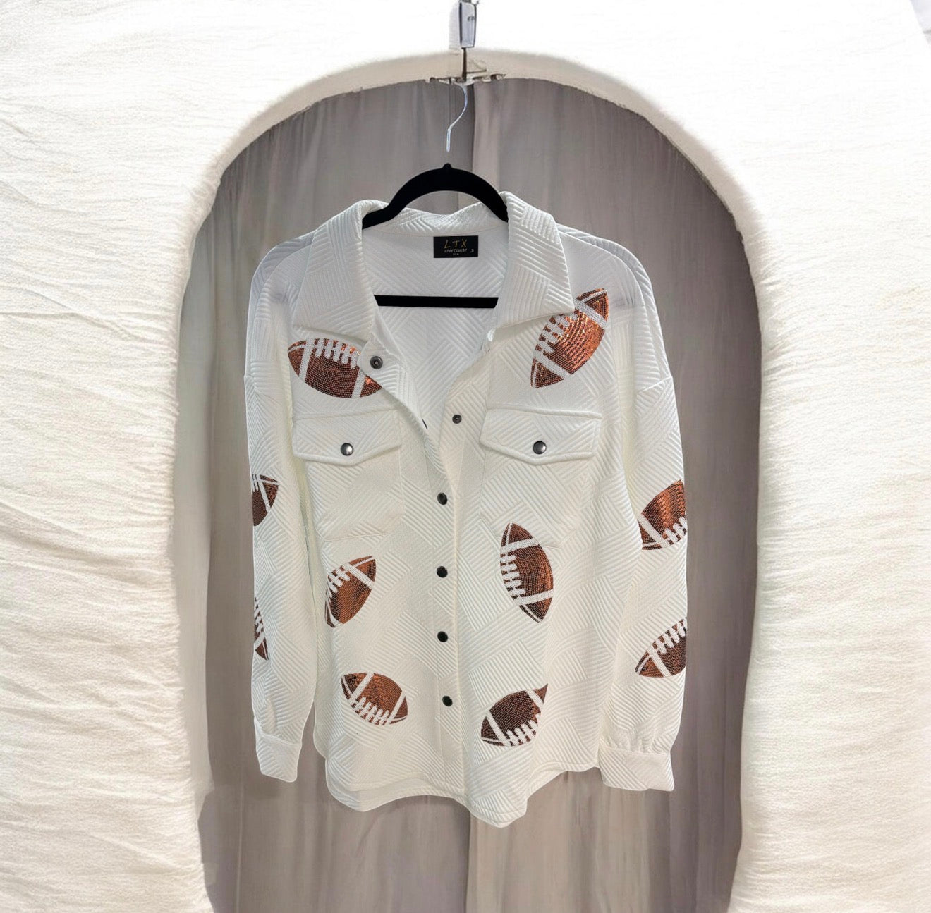 Oversize Football Shacket