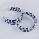 Checker Hoop Earrings
