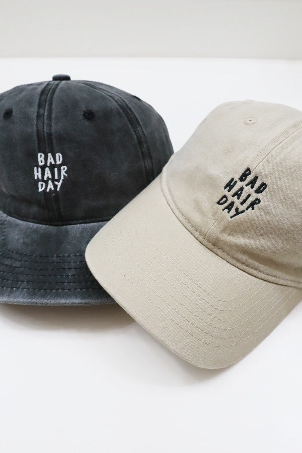 Bad Hair Day Embroidered Washed Hat