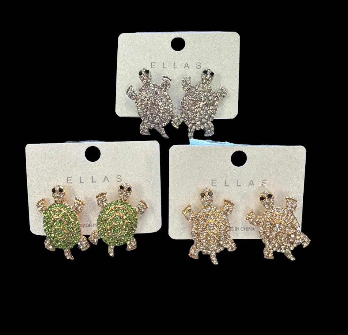 Turtle Bling Earring