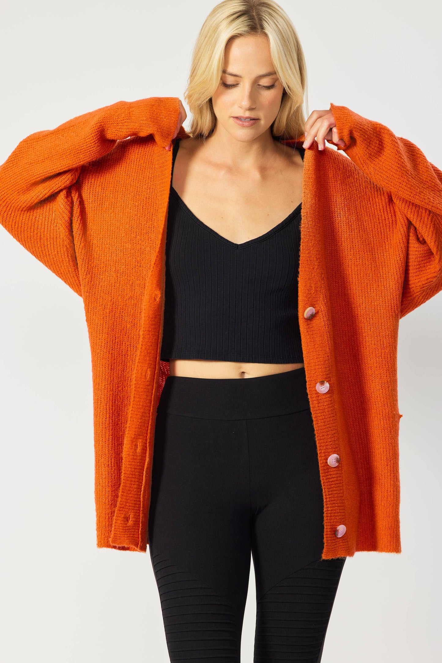 BUTTON DOWN SWEATER CARDIGAN