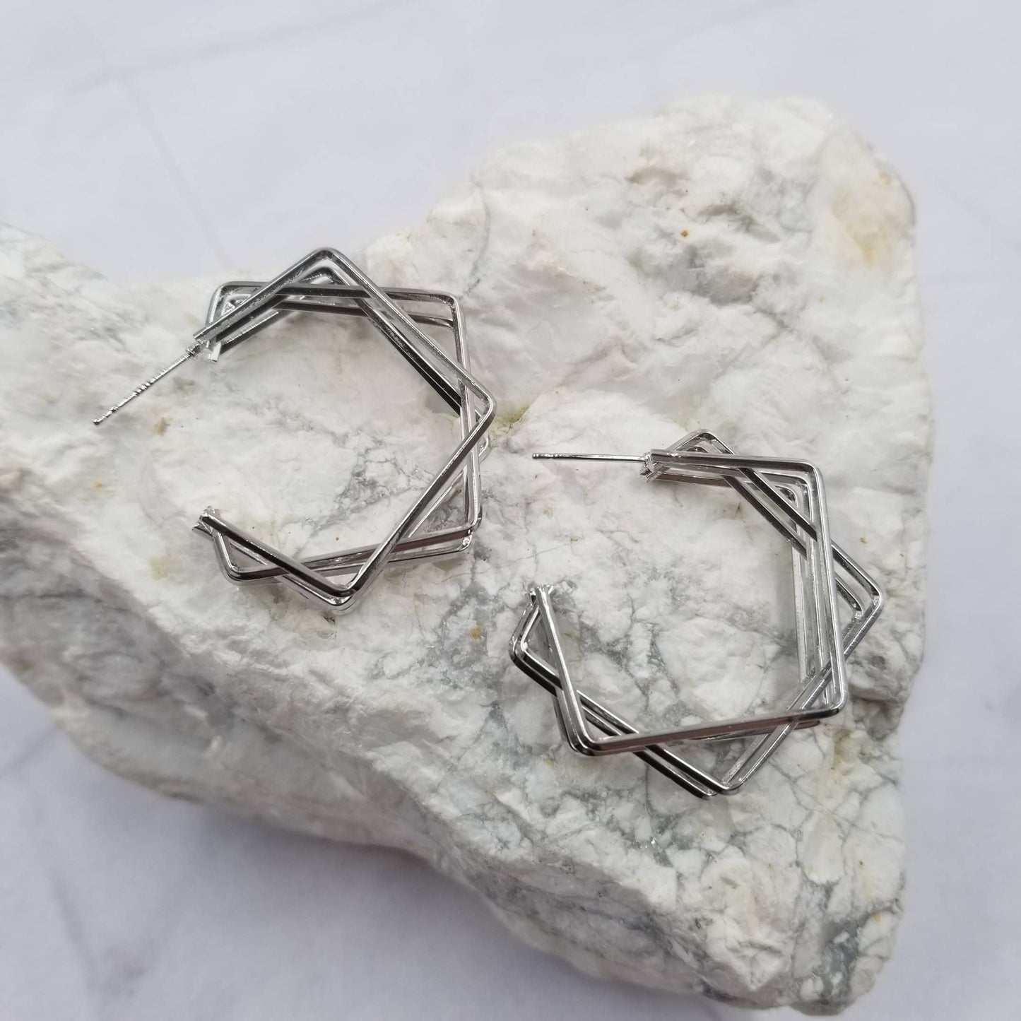 Hollow Open Geometric Hoop Earrings