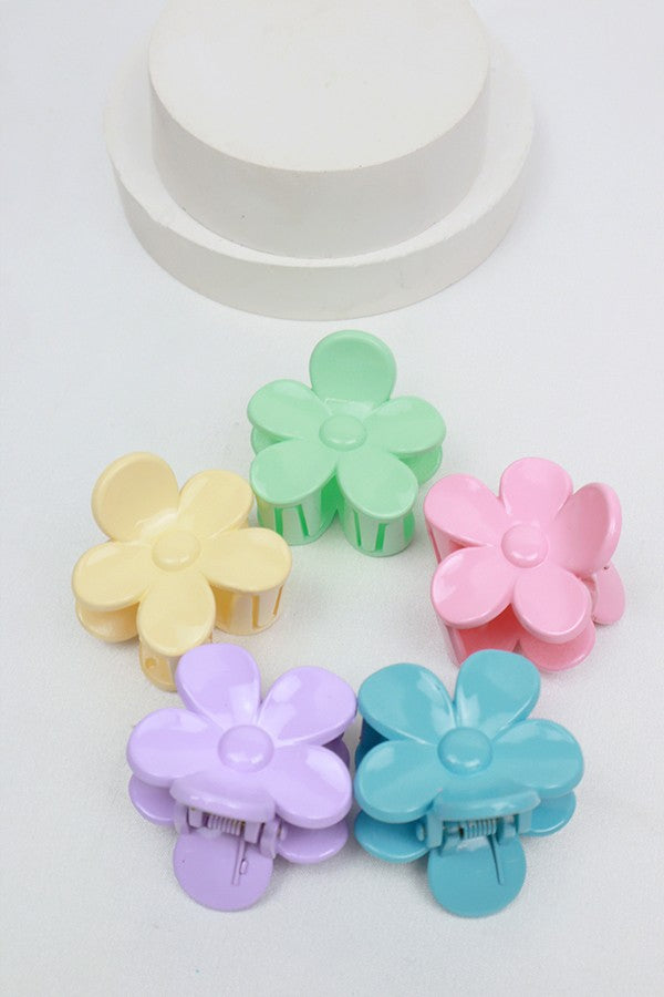 3-pcs Mini Flower Hair Clip Set