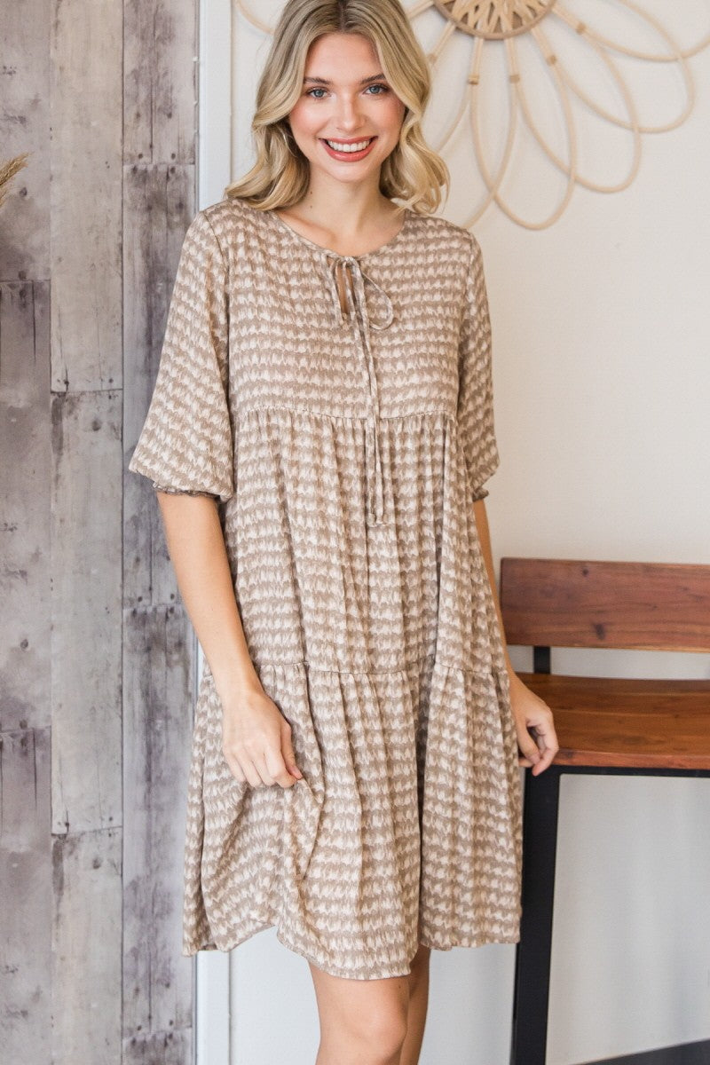 Woven Rayon Tiered Dress