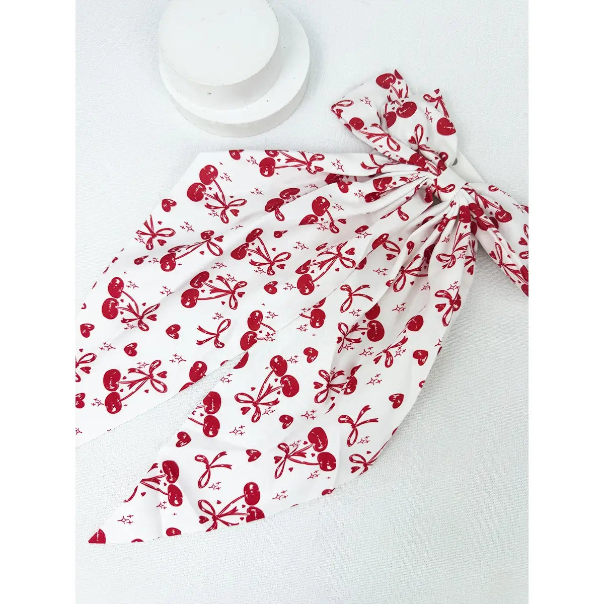 Cherry Bow Hair Clip