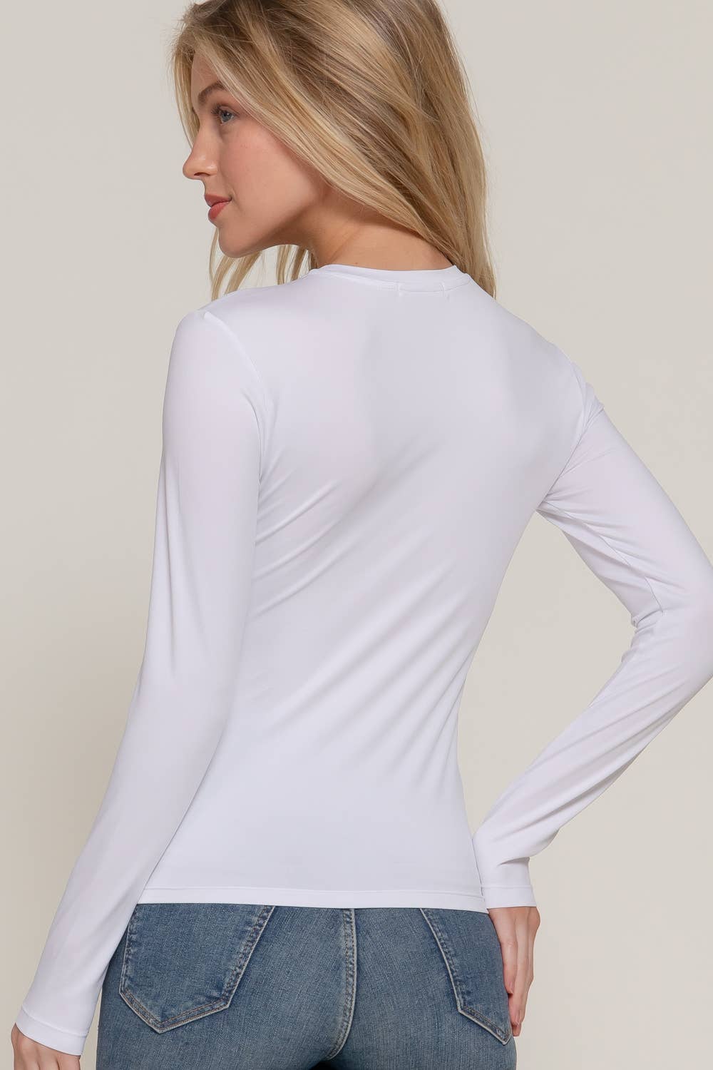 Basic Long Sleeve Crew Neck Top
