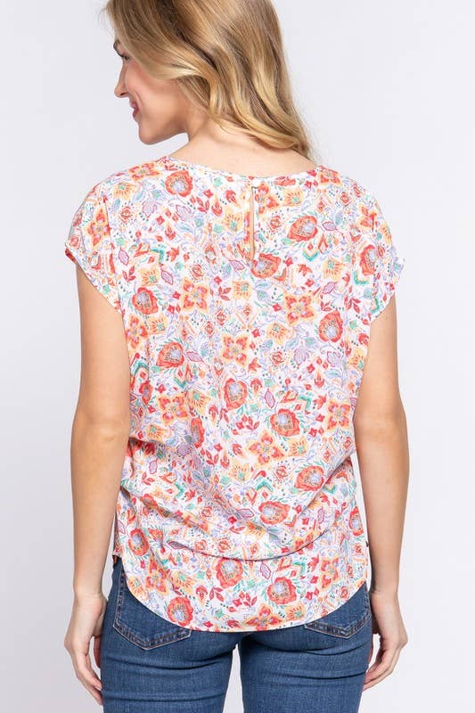 Short Dolman Sleeve Round Neck