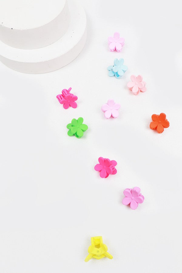 Mini Flower Hair Clip Set
