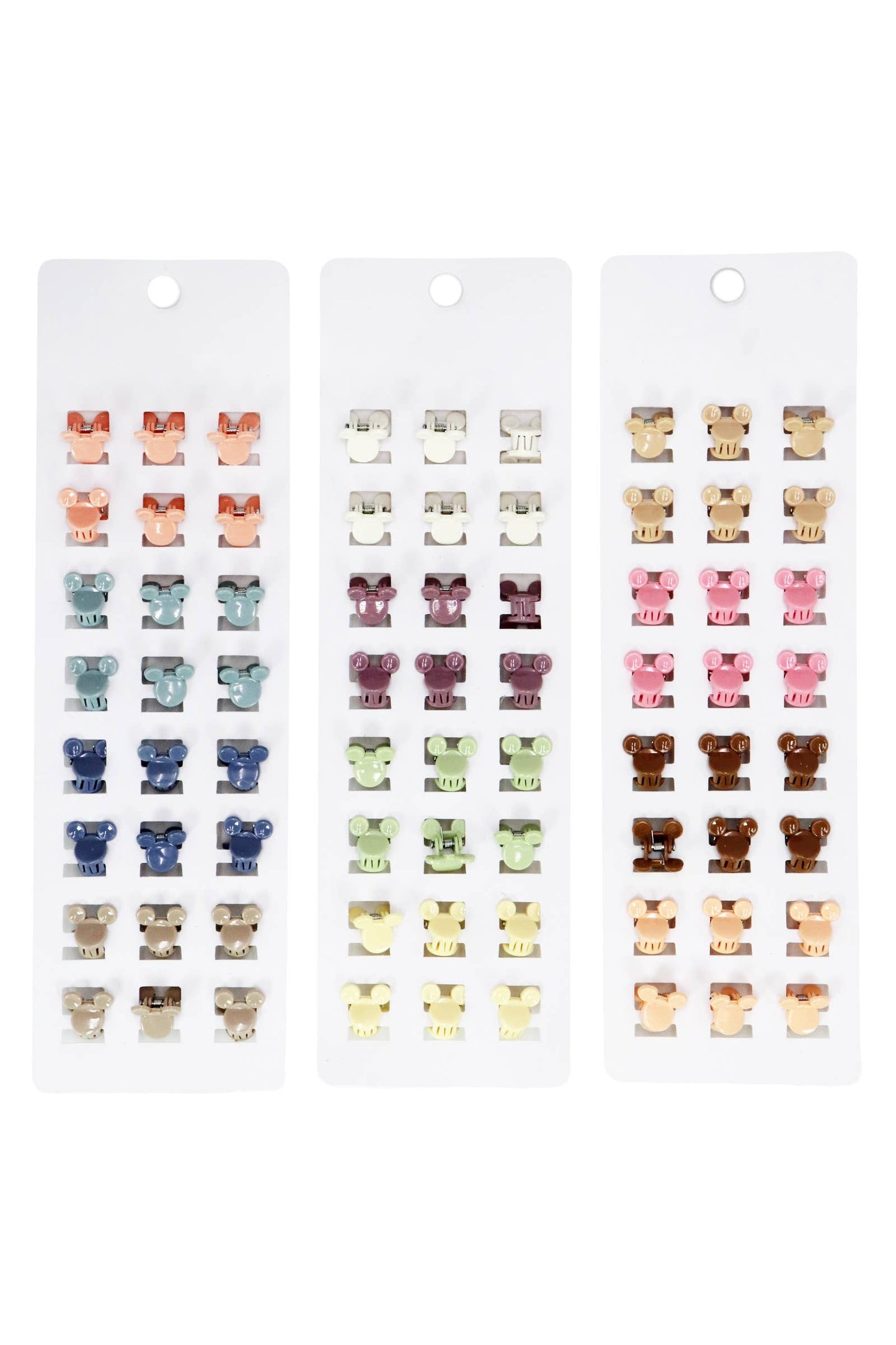 Mini Glossy Pastel Hair Claw - 24pc